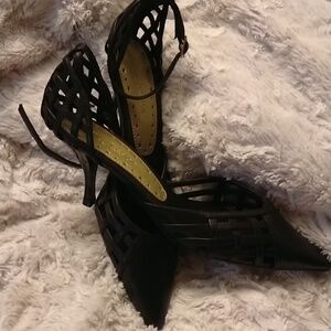 Vintage Jessica heels in Dark brown Leather NWOT